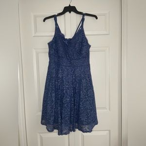 Macy’s blue sparkle homecoming dress. Size 14/15